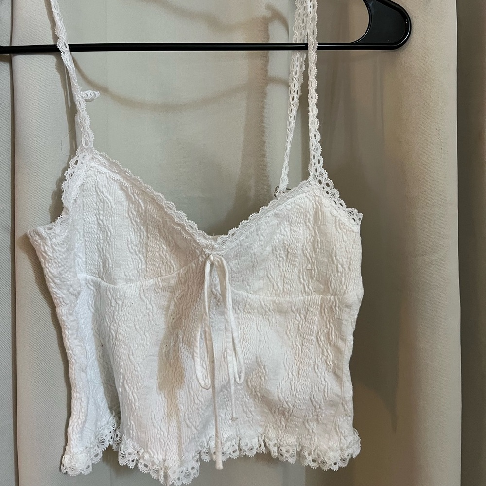Edikted Ivory Lace Detail Top